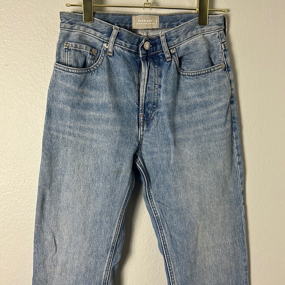 Everlane High Rise Cheeky Straight Jean 100% Cotton